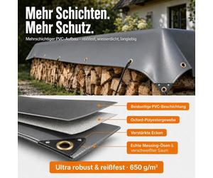 NEMAXX® Bâche 300x500 cm – Imperméable, 650 g/m², Bleu