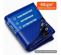 NEMAXX® bâche 450 g/m² 6×10 m bleue œillets alu imperméable anti-UV
