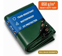 NEMAXX® Bâche de protection 650 g/m² 3x5 m (15 m²) Vert – imperméable, anti-UV, indéchirable, œillets laiton – camion, bois, jardin