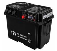 NEMAXX® BB290 boîtier batterie 12V pour AGM Gel LiFePO4 voltmètre interrupteur 3 prises 12V 2 USB Anderson 50A/100A camping bateau camping-car offgrid