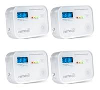 NEMAXX® CM18 Détecteur de Monoxyde de Carbone CO avec Écran LCD, Alarme 85 dB, Capteur Électrochimique, EN 50291-1:2018, Bouton Test, 10 Ans, Lot 4