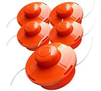 Nemaxx® FS1 Tap & Go tête à Fil (tête de Coupe) - système Semi-Automatique Double Fil - pour débroussailleuse - M10 x 1,25 Filetage à Gauche - 2 mm - diamètre de Coupe 380 mm - Orange (5 pièces)
