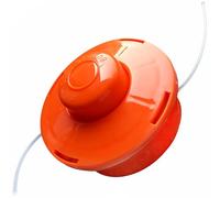 NEMAXX® FS1 Tap & Go tête à Fil (tête de Coupe) - système Semi-Automatique Double Fil - pour débroussailleuse - M10 x 1,25 Filetage à Gauche - 2 mm - diamètre de Coupe 380 mm - Orange (1 pièce)