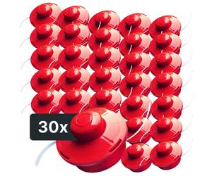 NEMAXX® FS2 Tap & Go Tête à fil semi-auto double pour débroussailleuse M10x1,25 gauche 2mm Ø380mm Rouge 30 pièces