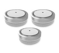 NEMAXX® M1-Mini Détecteur de Fumée/Avertisseur de Fumée Ø71,6mm,Photoélectrique,sans Substance Radioactive,EN14604 (AFNOR 0333),VDS G216020, Alarme 85 DB,3V Lithium,Hush,Jusqu’à 10 Ans - Argent - 3X