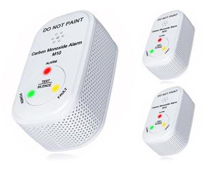 NEMAXX® M10 Mini Détecteur CO Lot 3 – Détecteur monoxyde de carbone intérieur, batterie intégrée, capteur électrochimique, alarme 85 dB, EN 50291-1