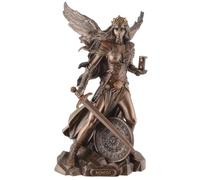 Nemesis 708-78343 - Déesse grecque de la peine et de la vengeance - En pierre artificielle - Bronze et coloré à la main - Collection Veronese