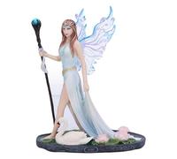 Nemesis Now Aine The Faery Queen of Summer Figurine de fée en résine Bleu pâle/Violet 23 cm