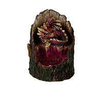 Nemesis Now Arboreal U5287S0 Figurine Lumineuse Dragon Rouge dans Un Tronc d'arbre Vert 10,8 cm