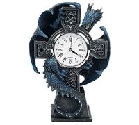 Nemesis Now B3602J7 Horloge Draco Anne Stokes 17,8 cm, résine, Bleu, Taille Unique