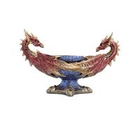 Nemesis Now Bol décoratif en polyrésine peinte à la main avec motif dragon rouge - Décorations dorées - 18,7 cm