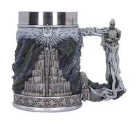 Nemesis Now Chope du Seigneur des Anneaux Gondor 15,5 cm en résine, produit officiel du Seigneur des Anneaux, chope à bière Gondor, insert en acier inoxydable, coulée dans la meilleure résine, peinte