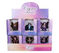 Nemesis Now Crystal Fairy Lot de 12 Figurines de fée en résine avec 6 Motifs de fées, 12 Figurines de fée avec Boules de Cristal, moulées dans la résine la Plus Fine, soigneusement peintes à la Main