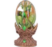 Nemesis Now Elemental Dragonlings - Figurine œuf de Dragon Vert de la Terre, résine, Vert, moulé dans la résine la Plus Fine, habilement Peint à la Main