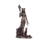 Nemesis Now Figurine de dieu égyptien bronzé, statue peinte à la main, décoration artistique de l'Égypte ancienne - Bastet, déesse de la protection