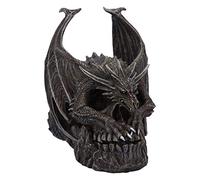 Nemesis Now Figurine en Spirale Gothique Draco en Forme de tête de Mort Marron 19 cm