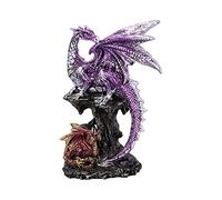 Nemesis Now Figurine parentale Dragon et Dragon, Couleur Violet, 15,2 cm