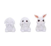 Nemesis Now Figurines de Trois Lapins de la Sagesse en résine, coulées dans la Meilleure résine, habilement peintes à la Main