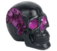 Nemesis Now Geode Figurine Tête de Mort Résine Noir Violet 17 cm