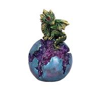 Nemesis Now Geode Guard Figurine Dragon Sphère en Cristal Vert 12,7 cm