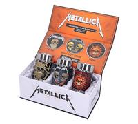 Nemesis Now Metallica Lot de 3 verres à shot en résine, produit sous licence officielle Metallica, inserts amovibles en acier inoxydable, coffret cadeau de qualité supérieure, coulé dans la meilleure