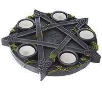 Nemesis Now Photophore Wiccan Pentagram Indifférent Bougeoir Tea-Light Standard Polyrésine