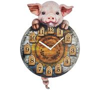 Nemesis Now Piggin' Tickin' Clock 32 cm en polyrésine Marron
