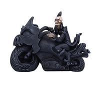 Nemesis Now Ride Or Die Figurine de Motard Squelette Noir 19 cm