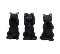 Nemesis Now Three Wise Felines Unisexe Statuette Noir Polyrésine