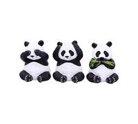 Nemesis Now Three Wise Pandas 8,5 cm, résine, Noir, Taille Unique