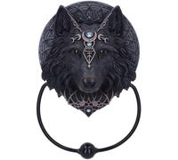 Nemesis Now Wolf Heurtoir de Porte Motif Lune Noir 20,5 cm