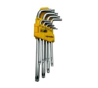Nemura llen Torx - Coffret de 9 Clés Torx à double extrémité En Chrome Vanadium - Pour Assemblage - Livré Avec Boîte de Rangement - Outillage Résistant - Marque Française