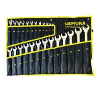Nemura Coffret cles 25 Clé mixte : 6 à 32 mm - Produits en Chrome Vanadium - Livrées dans un Sac de Rangement - Outils bricolage - Qualité Professionnelle - Marque Française