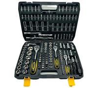 Nemura Coffret Clés et Douilles 172 Pcs - Cliquet 1/4", 1/8" et 1/2" - Réversible Avec Verrouillage - Chrome Vanadium - Robuste - Qualité Professionnelle - Marque Française