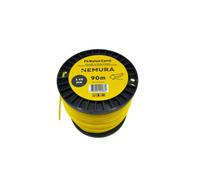 Nemura Fil Débroussailleuse Carré Ø: 2,40 mm, L: 90 m - Compatible avec d'autres marques - Haute durabilité - Qualité professionnelle - Marque Française
