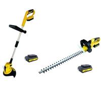 Nemura Pack 2 Outils - Taille-Haies et Coupe-Bordure 20V + 2 Batteries 2Ah + Chargeur Rapide - Revêtement Softgrip - Marque française spécialisée dans Les Outils de Jardinage et de Bricolage