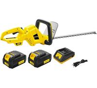 Nemura Taille-Haie Électrique 40V 2 Batteries 2Ah Compatibles - Longueur de Coupe 56cm - Moteur Brushless - Appareil sans Fil Confortable - Chargeur Rapide - Marque française