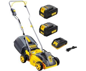 Nemura Tondeuse sans Fil 40V - 3 Hauteurs de Tonte - Bac de Ramassage 30L - 3500 Tours par Minute - 32cm de Coupe - Moteur Brushless - 2 Batteries 4Ah et Chargeur Rapide - Marque Française