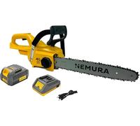 Nemura Tronçonneuse Sans Fil 40V - Coupe de 40 cm avec Graissage Automatique - 1 Batterie 4Ah - Élageuse Électrique à Moteur Brushless - Outillage Jardin - Marque française