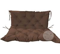 NENIUX Coussin de banc de jardin très épais avec dossier, antidérapant, imperméable et inclinable, pour terrasse, porche, pelouse - 150 x 100 x 10 cm, marron