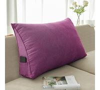 NENIUX Coussin de dossier triangulaire pour tête de lit, coussin pour chambre à coucher, coussin de lecture, coussin cale, coussin de soutien lombaire - Pour canapé, bureau, tatami, 60 x 50 x 20 cm