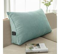 NENIUX Coussin de dossier triangulaire pour tête de lit, oreiller de lecture pour chambre à coucher, coussin bolster, coussin cale de lit, coussin de soutien dorsal/lombaire pour canapé, bureau