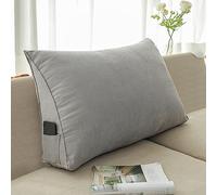 NENIUX Coussin de dossier triangulaire pour tête de lit, oreiller de lecture pour chambre, coussin bolster, coussin cale de lit, coussin de soutien dorsal/lombaire pour canapé, bureau, tatami, 100 x