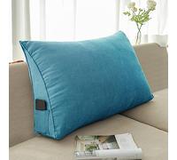 NENIUX Coussin de dossier triangulaire pour tête de lit, oreiller de lecture pour la chambre, coussin de renforcement pour le lit en forme de coin, soutien dorsal/lombaire pour canapé, bureau, tatami