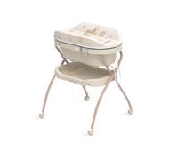 Neno Breza - Baignoire pour bébé 2 en 1 avec support et table à langer - Pliable, mobile, avec tuyau d'évacuation et tablette - Jusqu'à 15kg