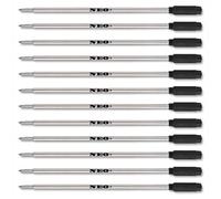NEO+ Lot de 12 Recharges Stylo Bille Noir - Pointe Moyenne 1,0 mm - Compatible avec Cross (C1) - Écriture Fluide - 8513