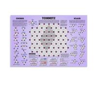 Neo-Riemannian Tonnetz Poster, Music Theory Visualization Chart of Chords and Scales, Educational Art for Musicians and Teachers(Unframed,08x12inch(20x30cm))
