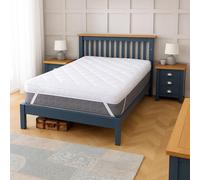 Neo Surmatelas extra épais de 10 cm en mousse à mémoire de forme douce en fibre de peluche respirante en tissu matelassé en losanges élastiques antidérapantes pour s'adapter à toutes les tailles de