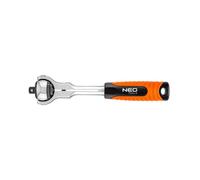 Neo Tools Cliquet 08-543 – 72 dents, angle 5°, tête rotative 360°, CrV/CrMo – 1/4"/3/8"/1/2"