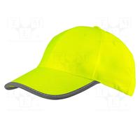 Basecap Cappy Casquette de sécurité Professionnelle Jaune Orange, Jaune